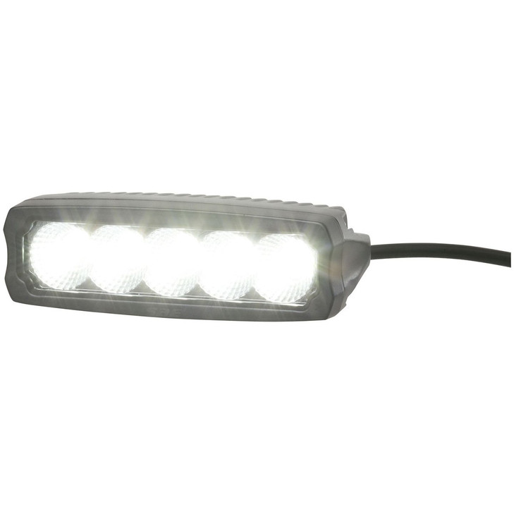 2250 Lumen Single Row LED Worklight, Flood Beam, Black