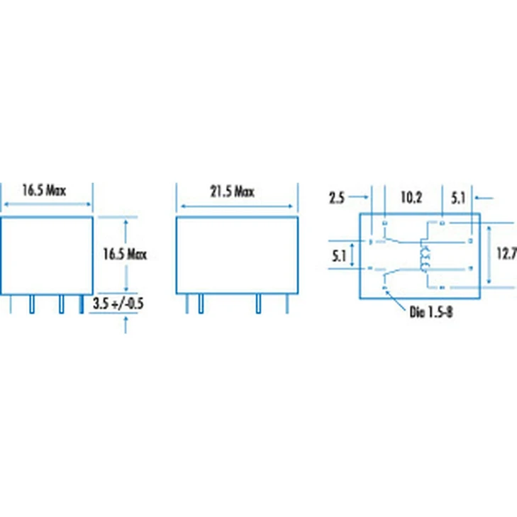 12V DPDT Mini PCB Relay