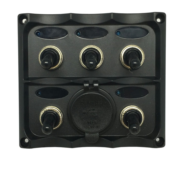 5 Switch Panel with Dual USB 4.2A Socket
