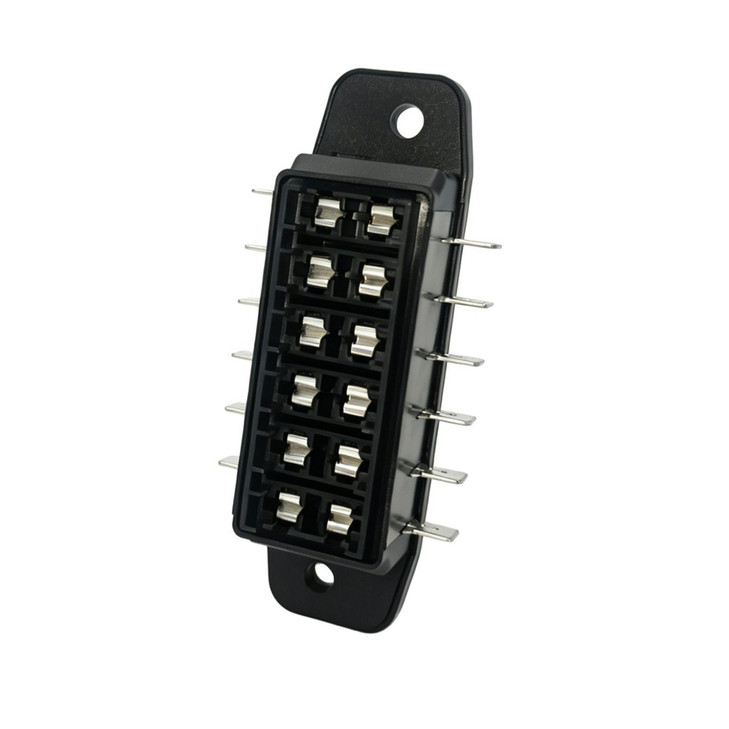 6 Way Blade Fuse Block with Spade Terminals