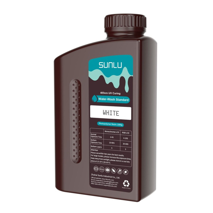 SUNLU Water Washable Resin White 1kg bottle