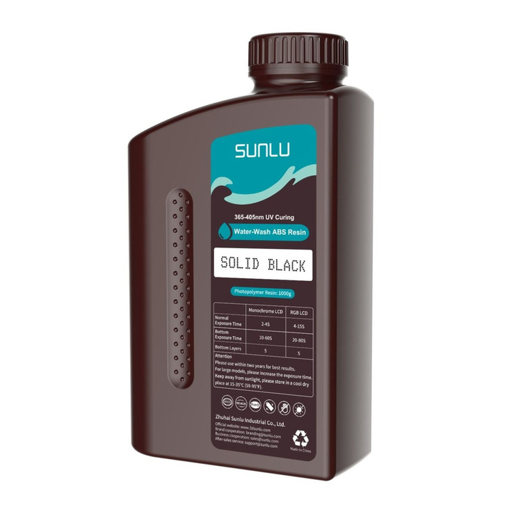 SUNLU Water-Wash ABS Resin Black 1kg bottle