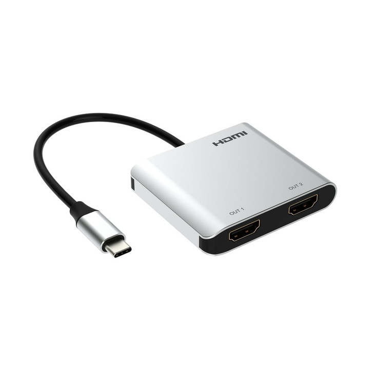 USB-C to Dual HDMI 4K@60Hz HDR Adapter (SST/MST mode for Windows)