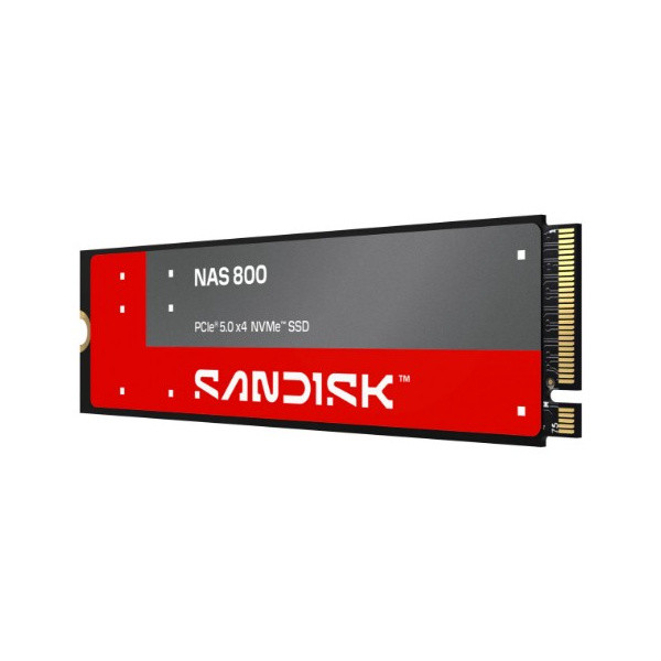 SANDISK® NAS 800 NVMe™ SSD, 960GB, PCIe® 5.0 x4, Read 14,900 MB/s, Write 11,000MB/s, Up to 14 PBW (8TB), 5-year warranty