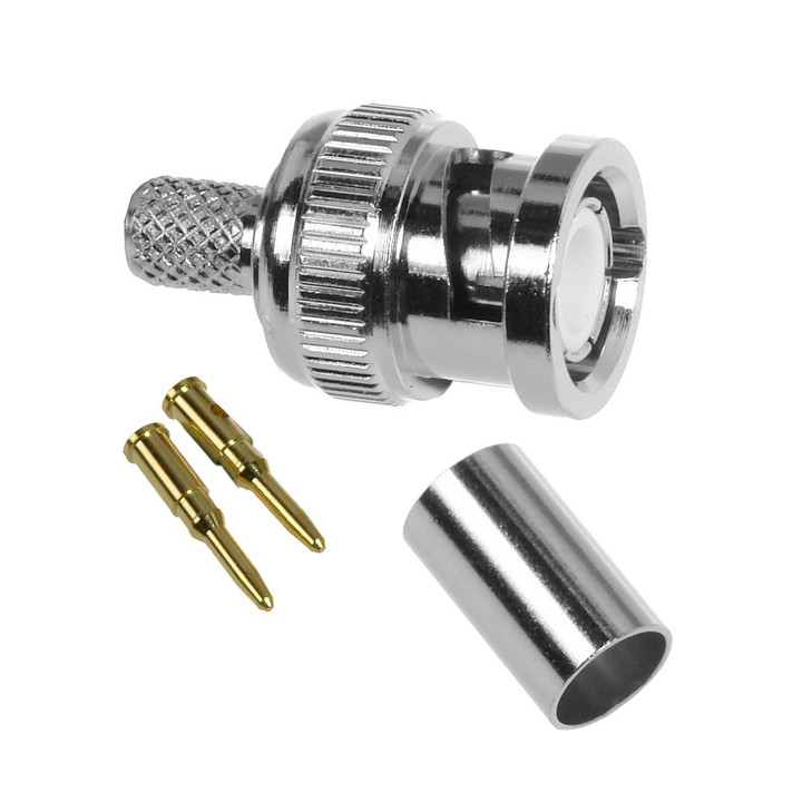 Digitek RG59 BNC Male Crimp Connector - 3 Piece