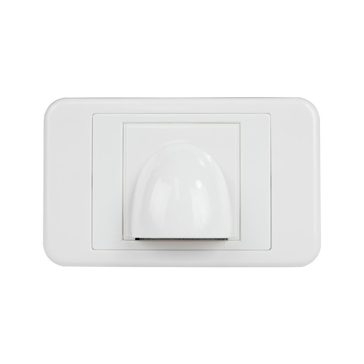 Media Wall Plate with Detachable Front Panel - White