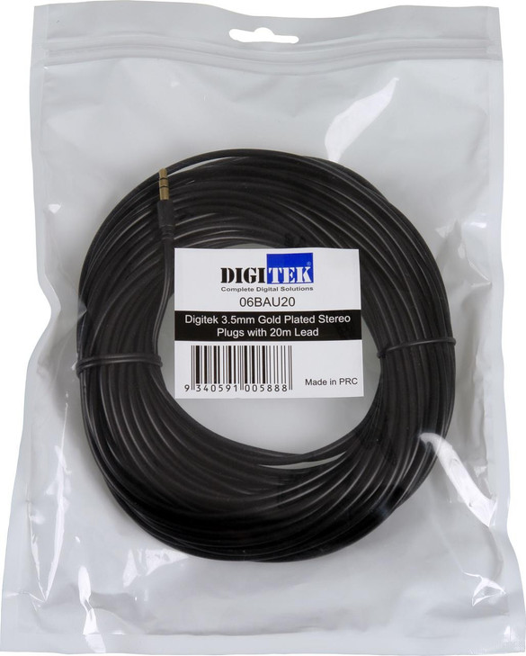 Digitek 3.5mm Male To Male Audio Lead - 20M