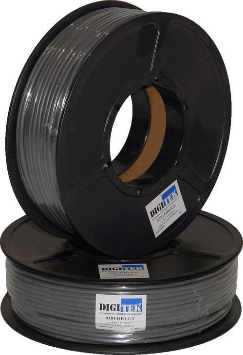 Digitek 4 Core 14 Strand/0.20mm 100m Reel - Grey