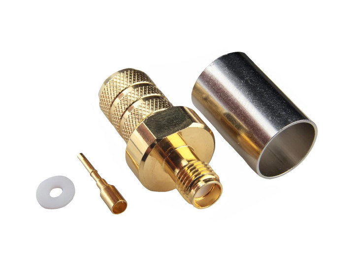 Hills Antenna SMA Connector Female Crimp for LL400 Cable - Gold Plated Body