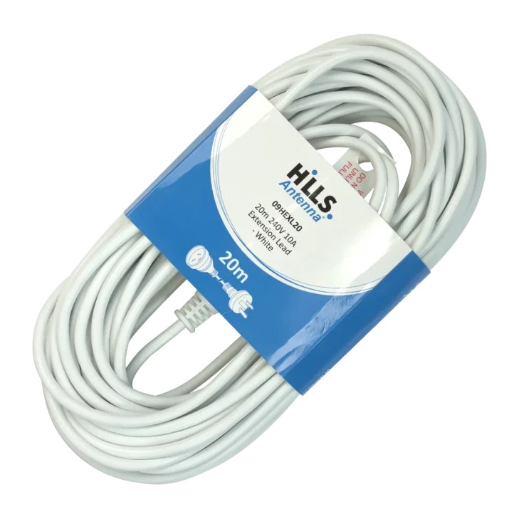 Hills Antenna 20m Power Extension Lead 240V 10A – White
