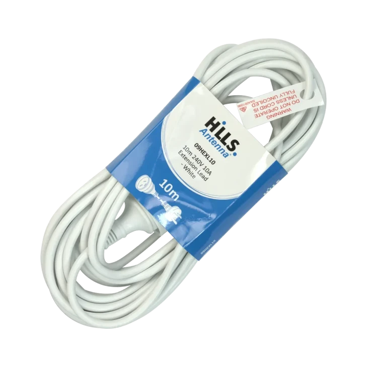 Hills Antenna 10m Power Extension Lead 240V 10A – White