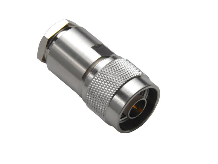 Hills Antenna N Connector Male Clamp for LL400 Cable - Nickel Plated Body