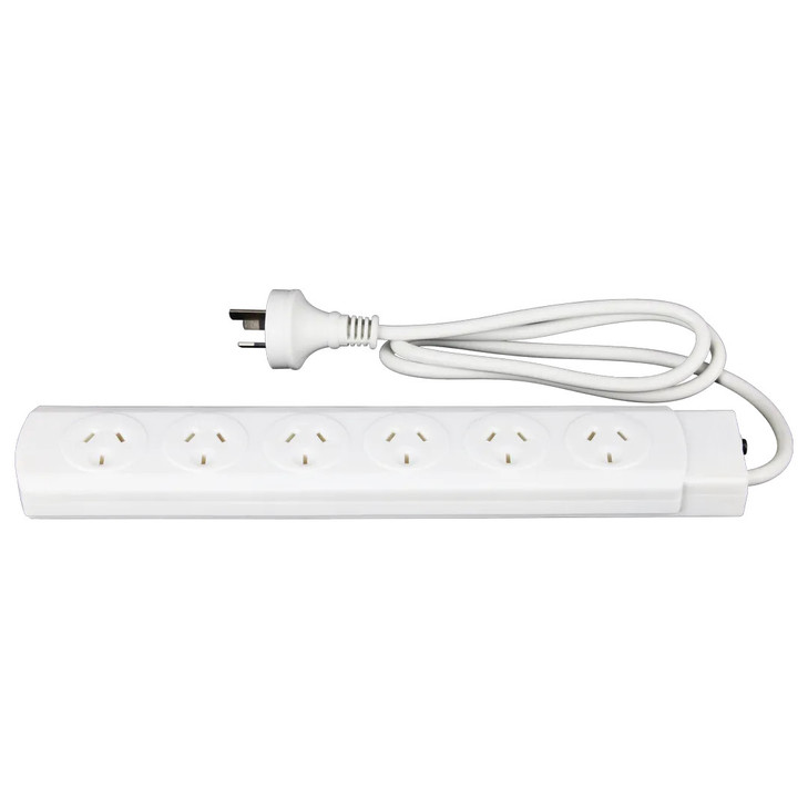 Hills Antenna 6 Way Power Board with Overload Protection - White