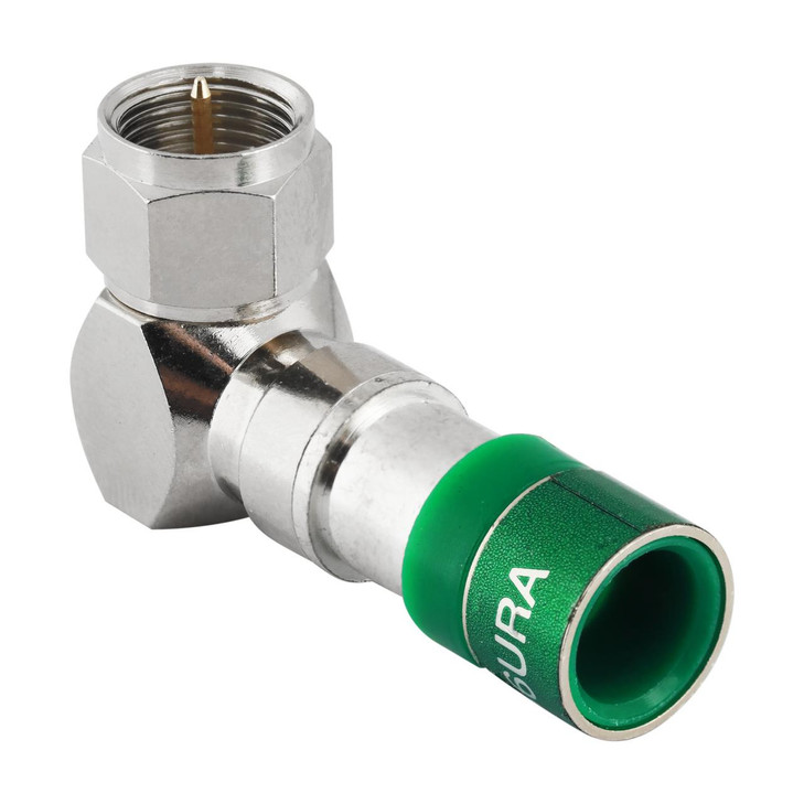 Hills Antenna BC72239 RG6 F-Type Female to PAL Female Right Angle Adaptor