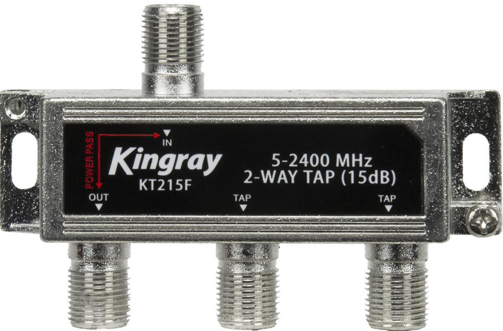 Kingray KT215F 2 Way 15dB Tap, Power Pass Through Port, 5-2400 MHz