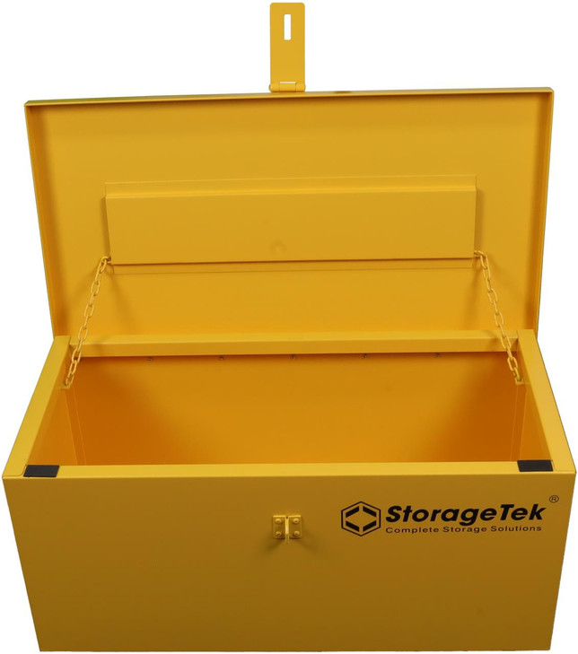 StorageTek Medium Tool Box Yellow – Heavy Duty Steel Tool Storage with 45KG Capacity