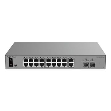 20 Port Gigabit Layer 2 Smart Cloud-Managed PoE Network Switch (16x PoE+, 2x RJ45 GbE, 2x SFP), 250 W