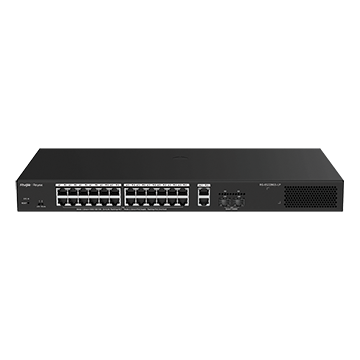 28 Port Gigabit Layer 2 Smart Cloud-Managed PoE Network Switch (24x PoE+, 2x RJ45 GbE, 2x SFP), 250 W