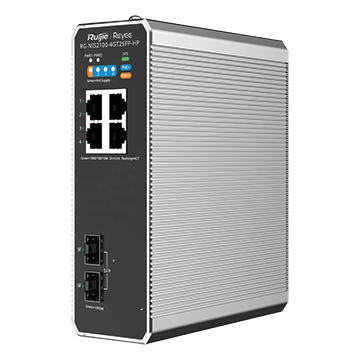 6 Port Gigabit Layer 2 Industrial Cloud-Managed PoE Network Switch (1x PoE++, 3x PoE+, 2x SFP), 108-180 W