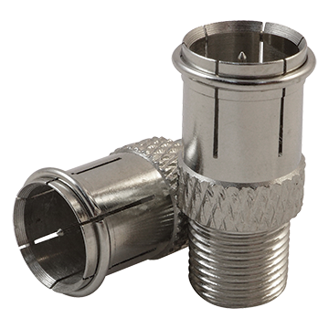 'F' Female to 'F' Male Push-On Adaptor (10 Pack)