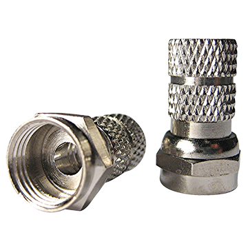 RG59 Twist On 'F' Type Connector (2 Pack)