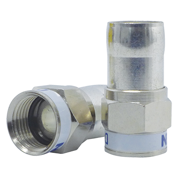 Double Bubble Connector for RG6 Foxtel Approved Quad and Tri-Shield Cables (50 Pack)