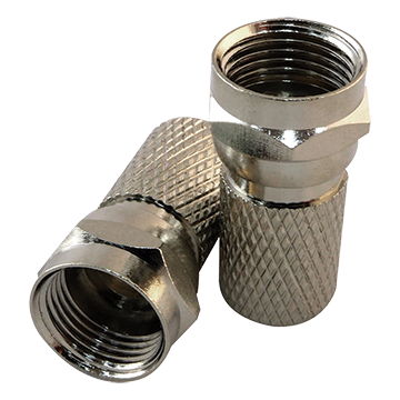 RG6 Twist On 'F' Type Connector (2 Pack)