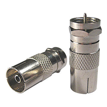 'F' Male to IEC (PAL) Female Adaptor (20 Pack)