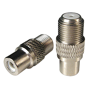 RCA Female to 'F' Female Adaptor (10 Pack)