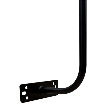 1.84m Curved Fascia Mount (200mm Protrusion) - Stainless Steel with Matt Black Powder Coating