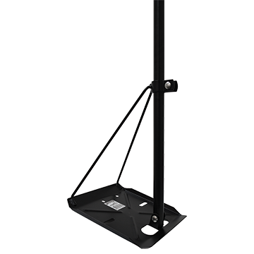 1.2m Tripod Mount for Metal Roofs - Stainless Steel with Black Powder Coating