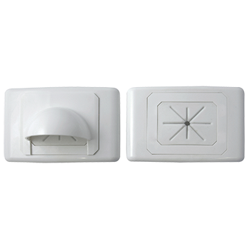 Large Bullnose Outlet Plate (White) (20 Pack)