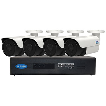LAN (PoE) CCTV Security Kit 2TB Storage with 4x 4MP Bullet Cameras