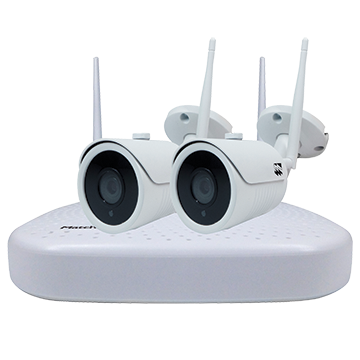 Wi-Fi Security 9CH NVR Kit with 2TB HDD, 2x 2MP Bullet