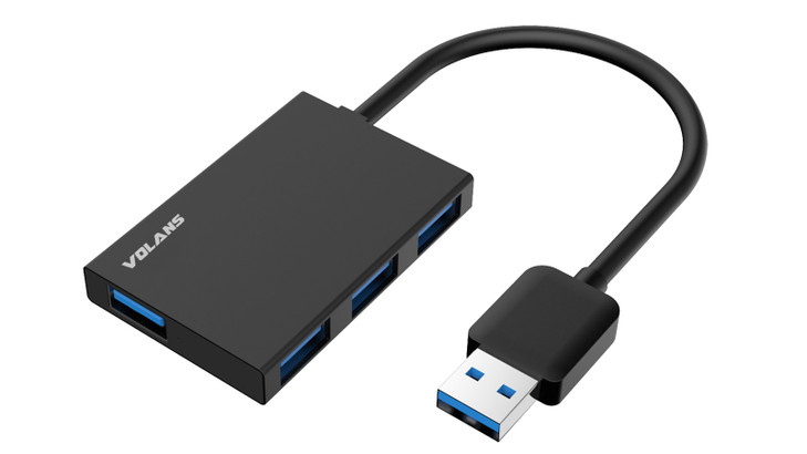 Volans VL-HB04S , Aluminium 4-Port USB3.0 Hub, 1 Year