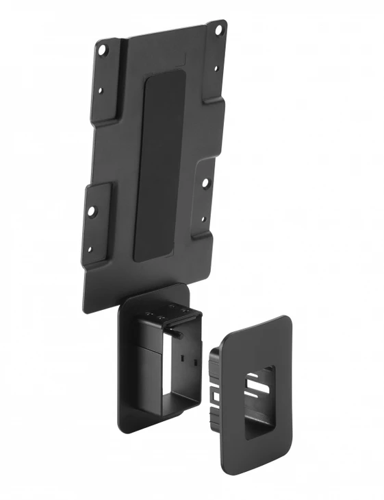HP N6N00AA, PC Mounting Bracket for Monitors, Maximize available work area with a single-footprint solution, Simply attach the bracket to the back of your display and your PC platform to the bracket, 1 Year
