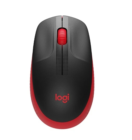 Logitech 910-005915, M190 Full Size Wireless Mouse, 1000 dpi, USB, Red
