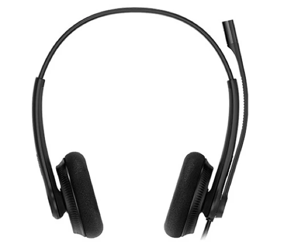 Yealink TEAMS-UH34L-D, UH34 Dual Ear Wideband Noise Cancelling Microphone, USB Connection, Foam Ear Cushions