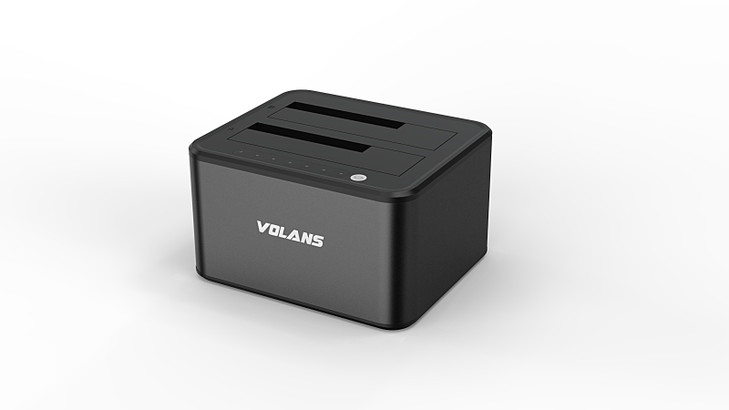 Volans VL-DS30S, Dual Bay USB3.0 Aluminium Docking Station, Drive Type: 2.5″ and 3.5″ SATA HDD