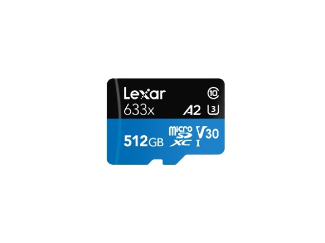 Lexar LSDMI512BB633A, High-Performance 633X MicroSDHC, 512GB, UHS-I, Read Speed: Up to 100MB/s, Write Speed: Up to70MB/s