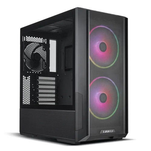 Lian-Li PC-LAN216RX, LandCool 216RX RGB, Mid-tower, Tempered Glass, Drive Bays: 2x3.5", 6x2.5", Expansion Slot: 7, Motherboard Support: E-ATX/ATX/Micro-ATX/Mini-ITX, Pre-Installed Fan: 2x160mm/1x140mm, Black