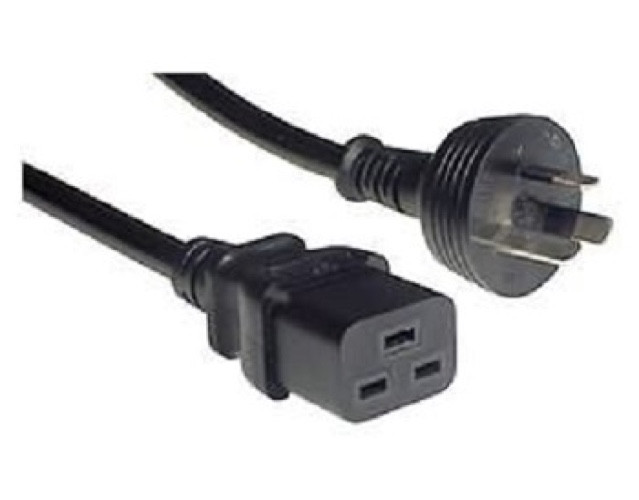 011.180.0042 4Cableing IEC C19 to Mains 10A Power Cable Black 2M