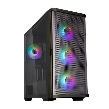Zalman Z10 DUO, Mid-Tower, Tempered Glass, Drive Bays: 2x3.5", 2x2.5", Expansion Slot: 7, Motherboard Support: ATX/mATX/Mini-ITX, Pre-Installed Fan: 4x120mm, ARGB, Black