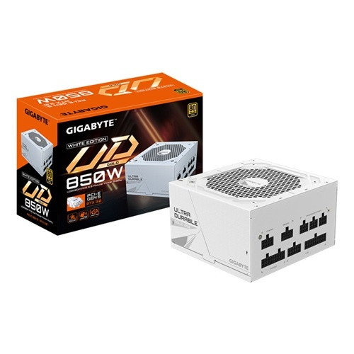 GP-UD850GM PG5 ICE Gigabyte GP-UD850GM PG5W, 850W, 80 Plus Gold, Fully Modular, Fan: 120mm, ATX, MTBF: 100,000 Hours