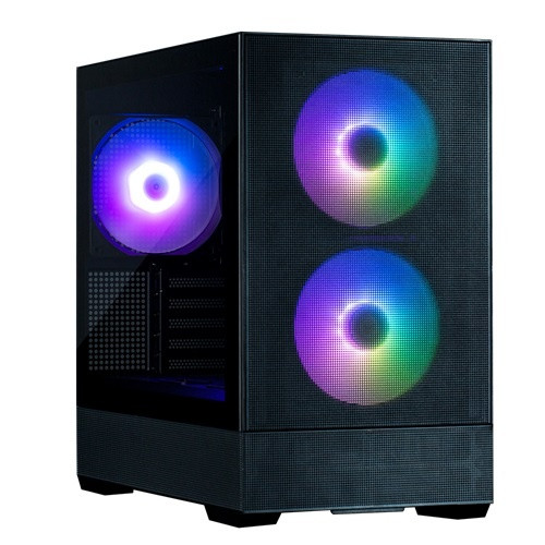 Zalman P30 AIR BLACK, Mini-Tower, Tempered Glass, Drive Bays: 2x Combo (3.5" or 2.5"), 3x 2.5", Expansion Slot: 5, Motherboard Support: mATX / Mini-ITX, Pre-Installed Fan: 3x 140mm ARGB