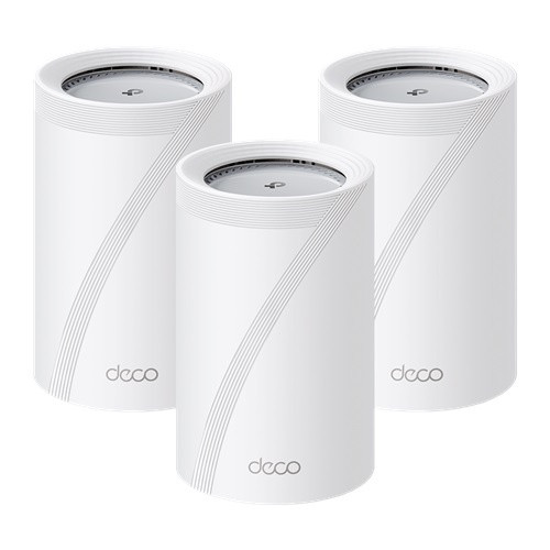 TP-Link Deco BE65 Pro(3-pack) BE11000 Whole Home Mesh WiFi 7 System, 688 Mbps at 2.4 GHz + 4320 Mbps at 5 GHz + 5760 Mbps at 6 GHz