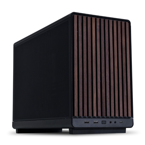 Lian Li PC-A3X-WD, DAN-A3 Mesh Small Tower Micro-ATX Case, Drive Bays: 2x2.5", Expansion Slot: 4, Fan: 120mm, Motherboard Support: M-ATX/ITX, Wood