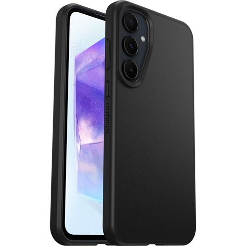 Otterbox 77-95412, Samsung Galaxy A55 5G Case, 6.6", React Series, DROP+ Military Standard, Raised Edges, Antimicrobial, Black