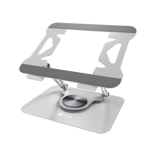 Fantech ACCFTNS10SL, NS10 Foldable Steel Note Book Stand with 360° Rotating Base, Silver