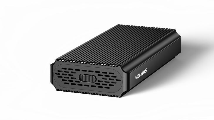 VOLANS VL-UCM2-U4S, USB4 40Gbps M.2 SSD NVMe PCIe Enclosure, Aluminum Casing, Built-in Cooling Fan, Hybrid USB-C/USB-A to USB-C Cable, Support up to 4TB, Compatible with Thunderbolt 3 and 4